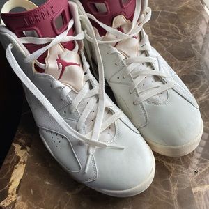 2015 Nike Air Jordan 6 Retro- Mens- Size 13 Maroon[384664-116]Basketball Shoes